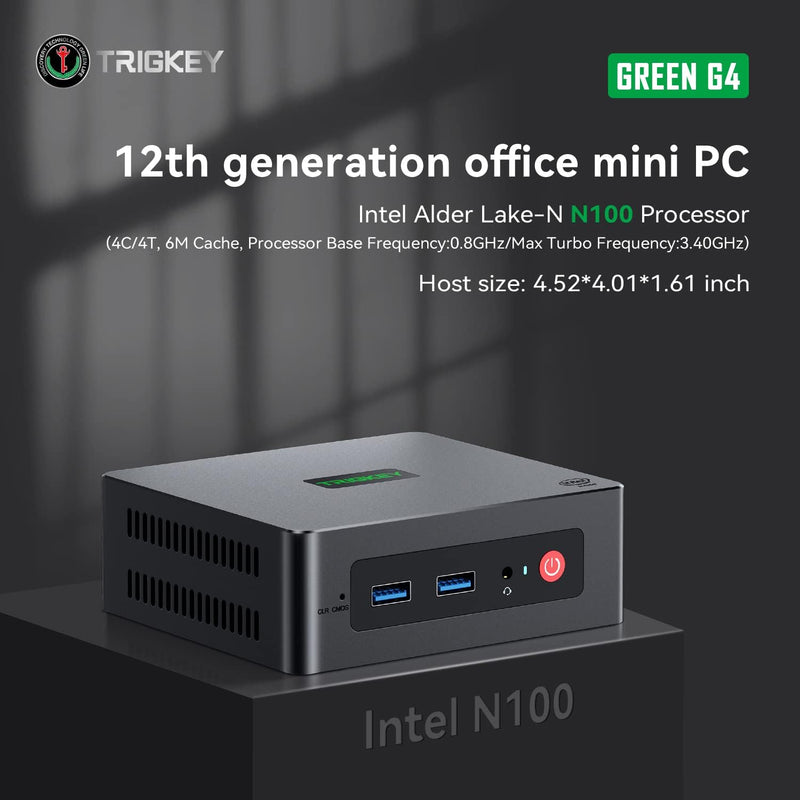 Mini PC TRIGKEY - INTEL ALTER LAKE N100 - RAM DDR 16GB - HDMI DUAL 4K - 500 GB SSD