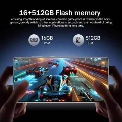 CELULAR I25 ULTRA 5G ANDROID DUAL 6.99", 16GB, 512GB TITANIUM, GRAY