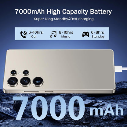 CELULAR I25 ULTRA 5G ANDROID DUAL 6.99", 16GB, 512GB TITANIUM, GRAY