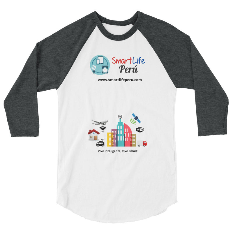 Camiseta SmartLife Peru con manga raglán tres cuartos